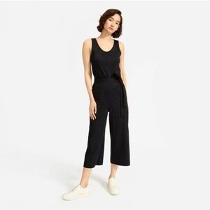NWT Everlane The Luxe Cotton Belted Cropped Jumpsuit